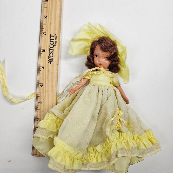 Nancy Ann Storybook Doll Yellow Dress Daffy Down Dilly 171? Vintage - Picture 5 of 8
